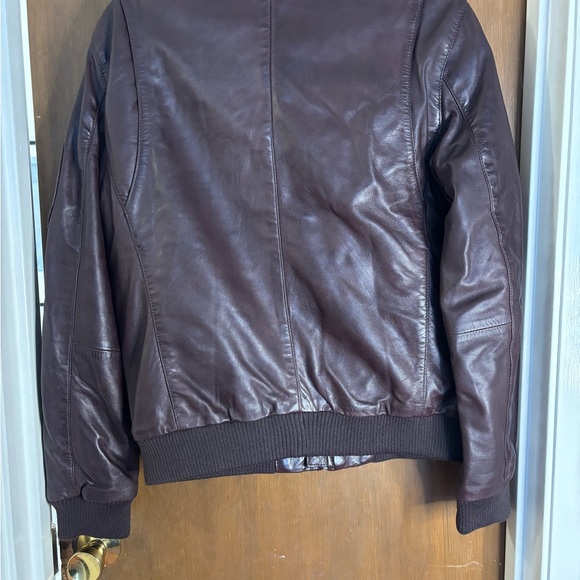 Wilsons Genuine Premium Leather D.Brown Bomber Jacket Men’s Small - Picture 2 of 11